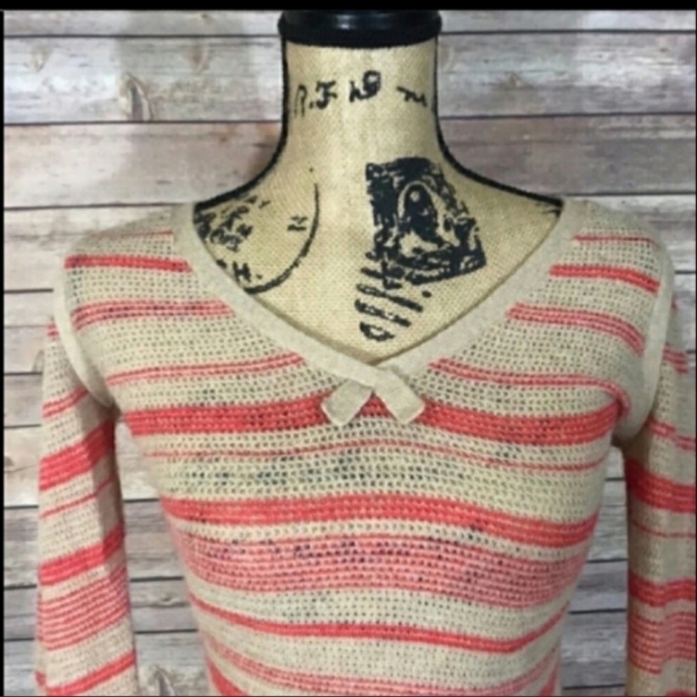 RACHEL Rachel Roy Stripe Knit Long Sleeve Top XS - Picture 4 of 5